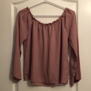 Off the shoulder long sleeve top